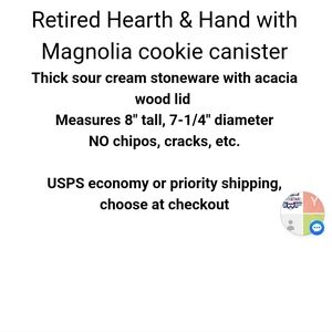 Magnolia hand and hearth retired cookie jar